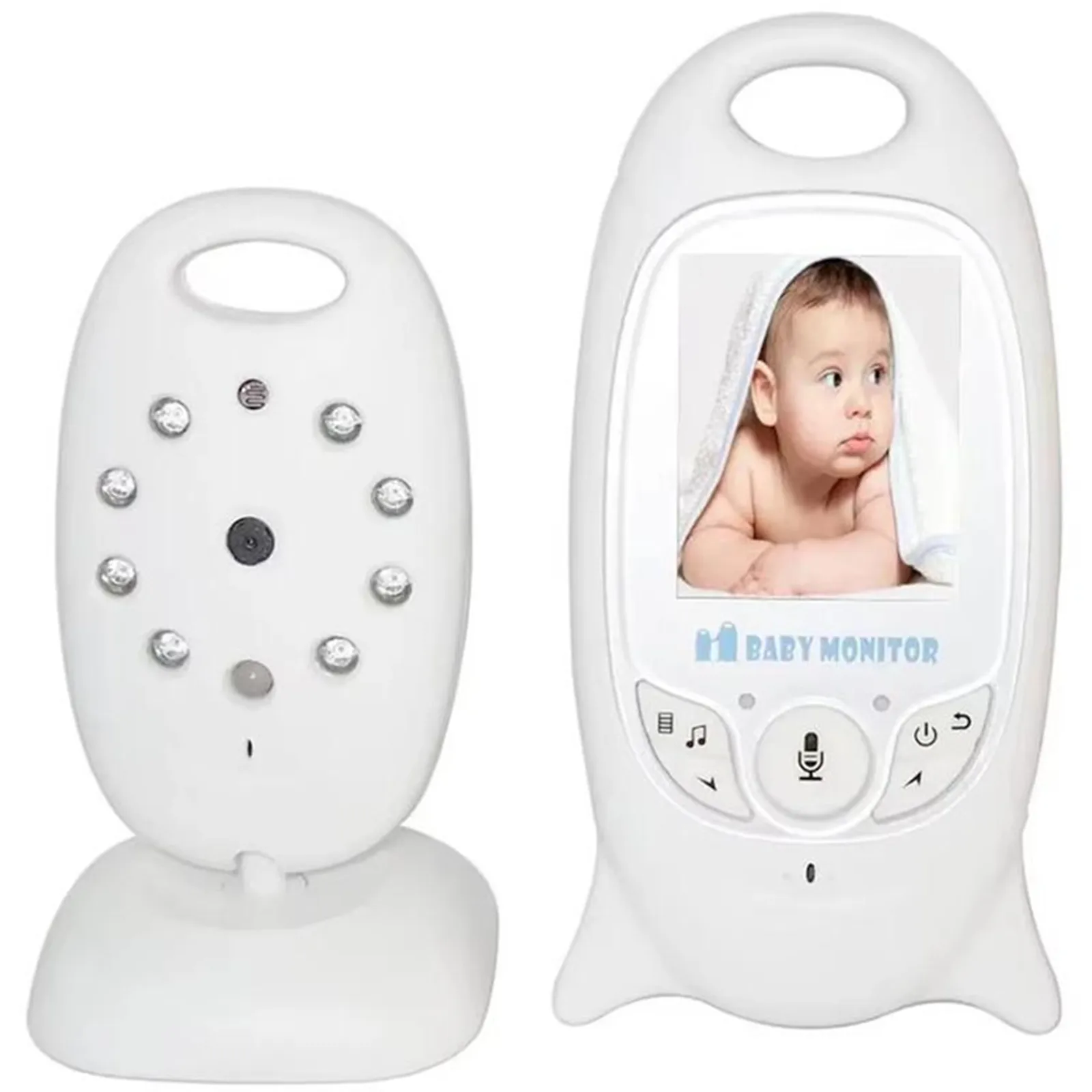 

2.4 G Digital Wireless Baby Caregiver Monitor Care Device Two-way Intercom Temperature Display Mp3 Music Player Family Must USB