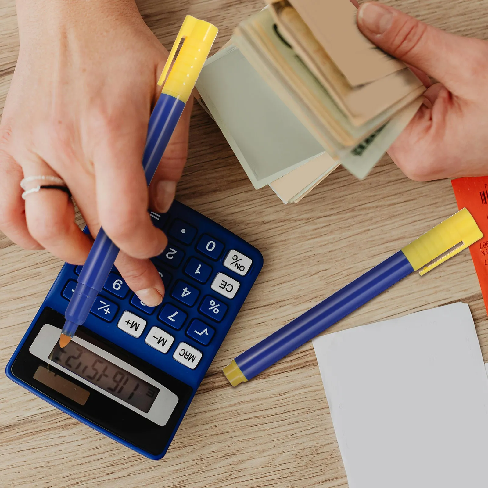 

Набор из 10 маркеров для проверки подлинности денег - ручки для верификации банкнот и обнаружения подделок