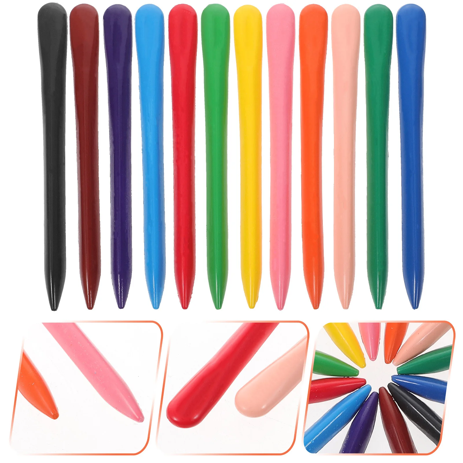 

Washable For Non Toxic Large Size Safe Coloring Sticks 12 Colors Crayons For Colorful Crayons Art Supplies