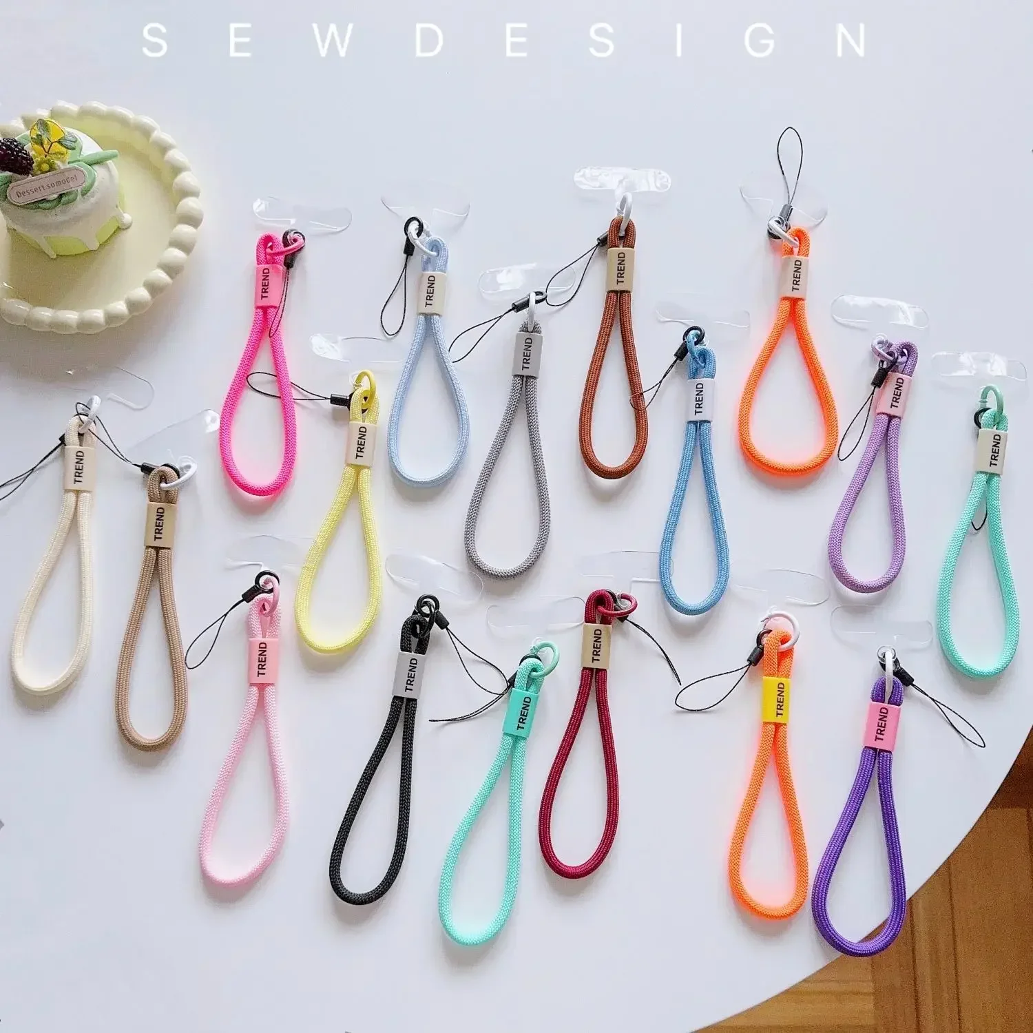 الهاتف الحبل الهاتف المعصم الأشرطة المفاتيح شنقا مكافحة خسر حبل ملون المنسوجة الحبل