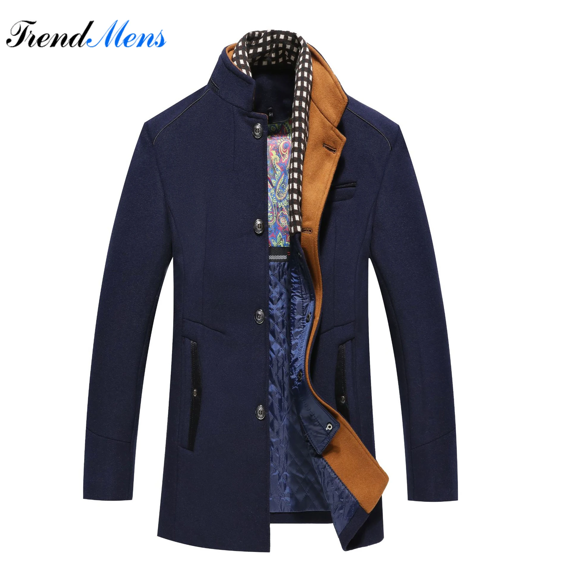 

2023 Men Winter Warm Wool Coats Jacket Parkas Coat Men Fashion Autumn Clothing Windproof Woolen Slim Adjustable Vest Parkas Male