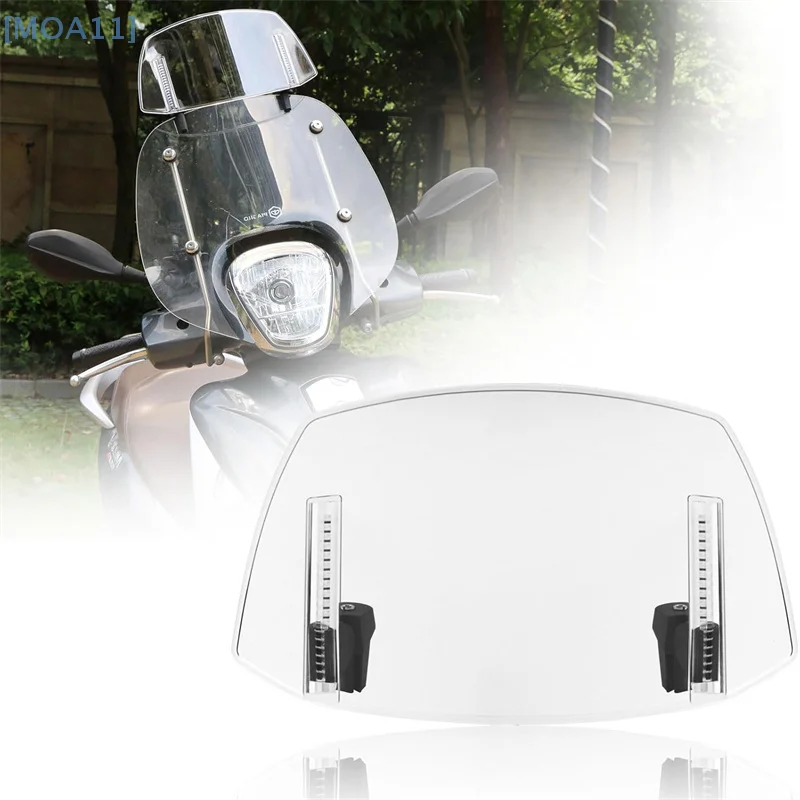 

Motorcycle Windshield Extension Windscreen Deflector Adjustable Clip-on Windshield Universal For Most Motorcycle