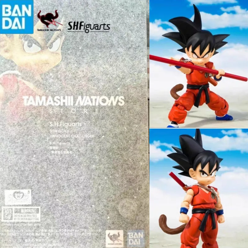 

In Stock Original Bandai Shfiguarts Tnst Dragon Ball Innocent Challenger Son Goku Figure Anime Genuine Action Model Toys