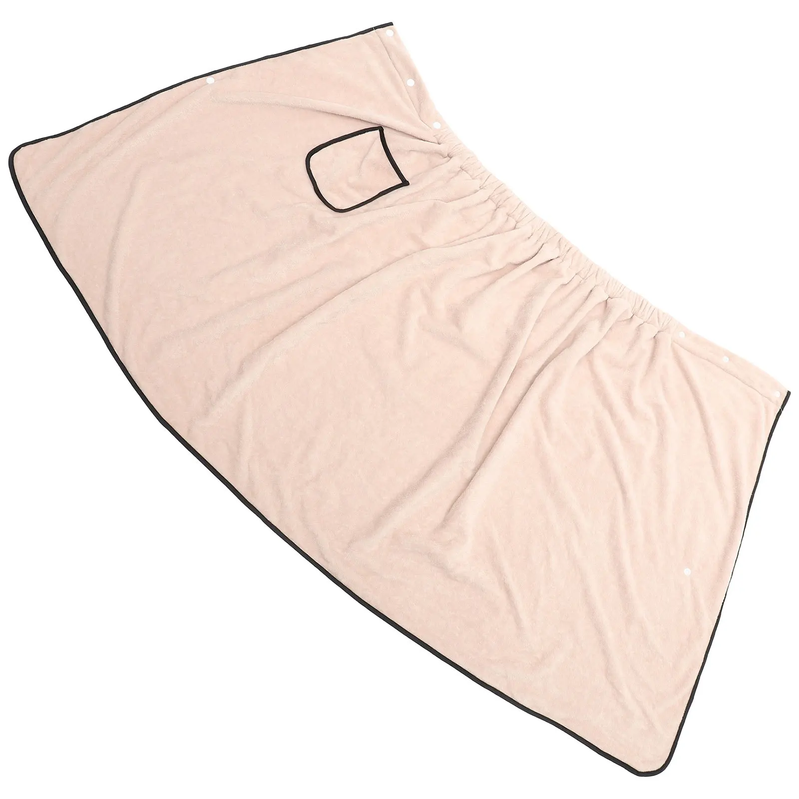 

1pc Men Bath Towel Coral Fleece Wearable Bath Skirt For Travel Beach Gym Spa Home Use Lightweight Absorption Towel