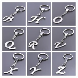 Letters Key Chain Stainless Steel Jewelry Women/Men Accessories Supplies Key Ring Big Alphabet Bag Ornaments Car Key Holder Gift