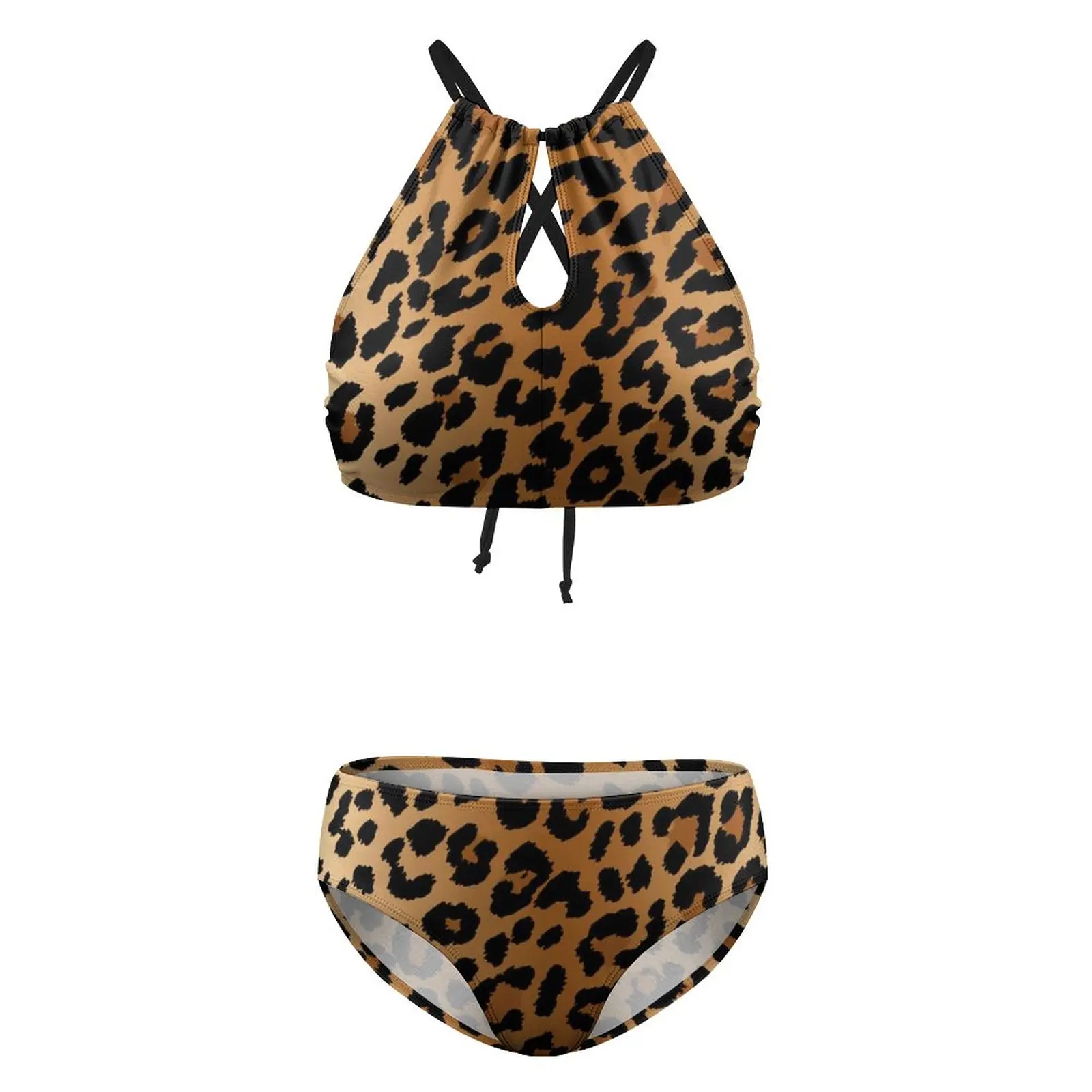 Leopard Animal Bikini costume da bagno Cheetah Spots Print scava fuori nuovi costumi da bagno a due pezzi Teen Kawaii Festival costume da bagno