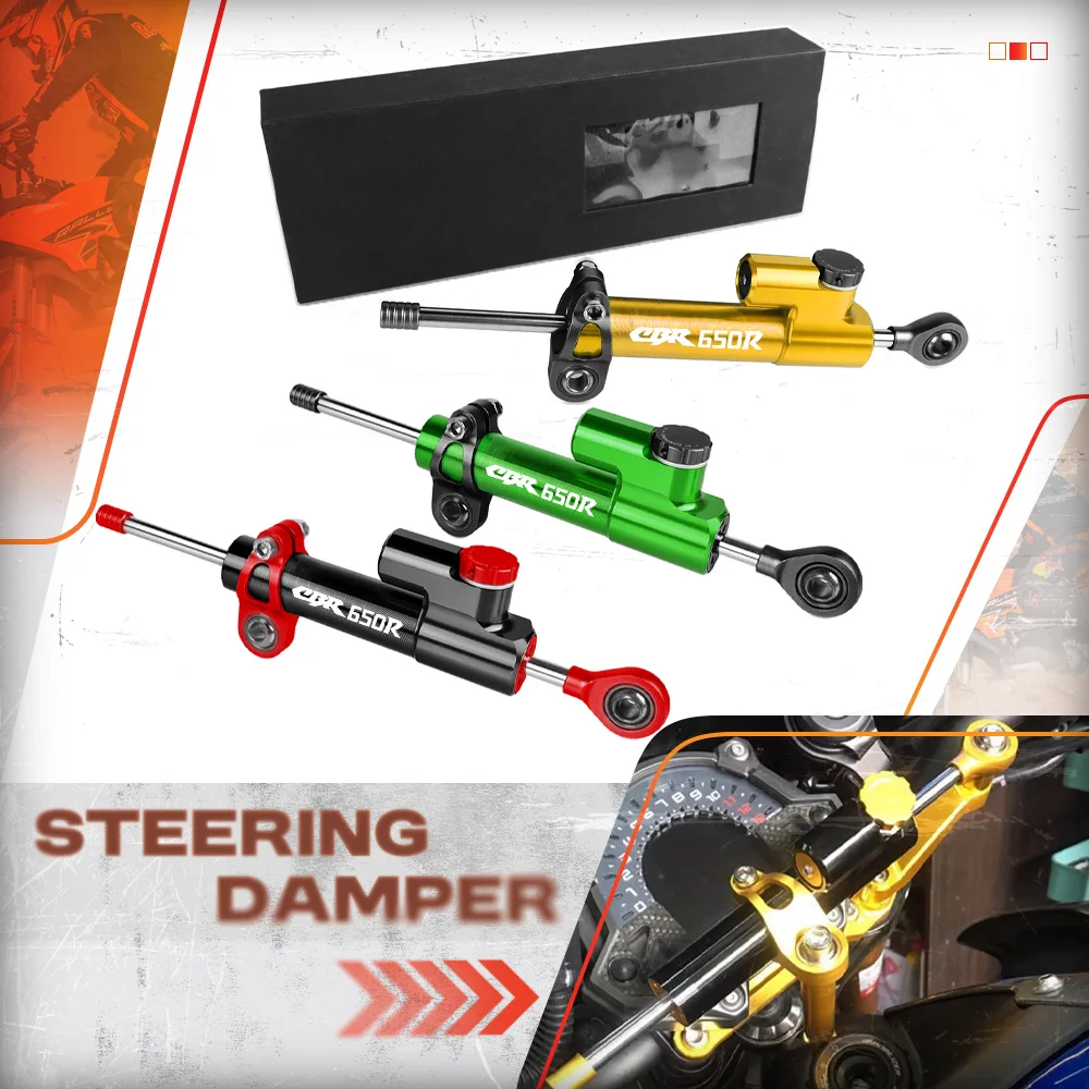 

For HONDA CBR 650R CBR650R Universal Motorcycle Accessories CNC Adjustable Steering Damper Stabilizer Safety Control