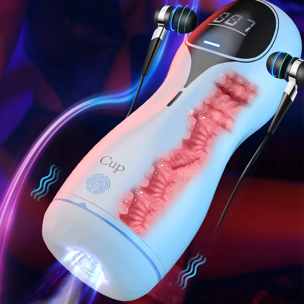 Automatic Sucking Male Masturbator Vibration Blowjob Machine Masturbation Cup Pocket Pussy Penis Pump SexToy Adult Goods for Men view 6