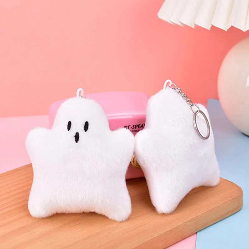 Little Ghost Children's Plush Toy Bag Keychain Pendant Doll Student School Season Small Gift Пушистая Игрушка Для Ключей