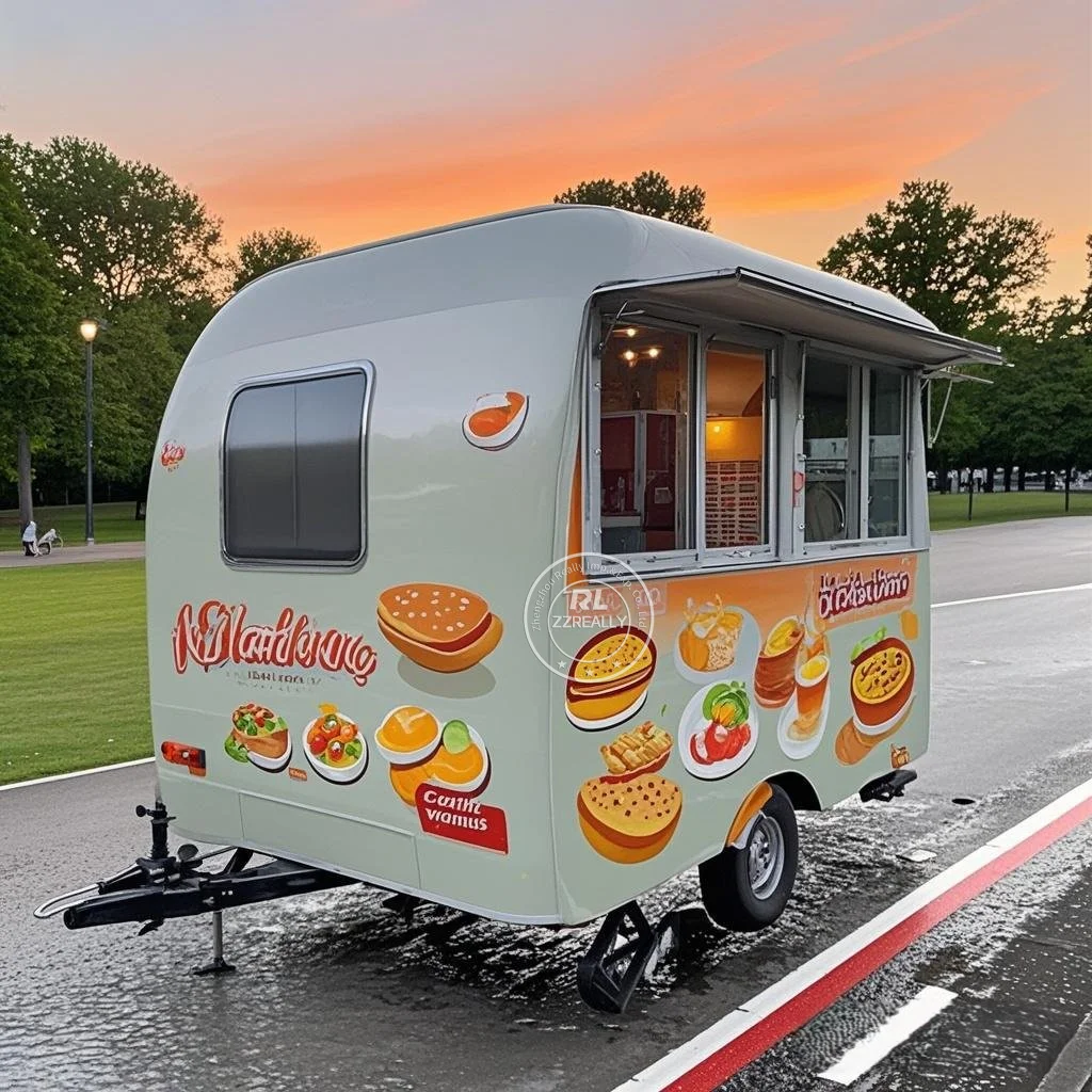 

Australia Standard Food Truck Concession Trailers Outdoor Mobile Restaurant Food Cart With Full Kitchen Equipment