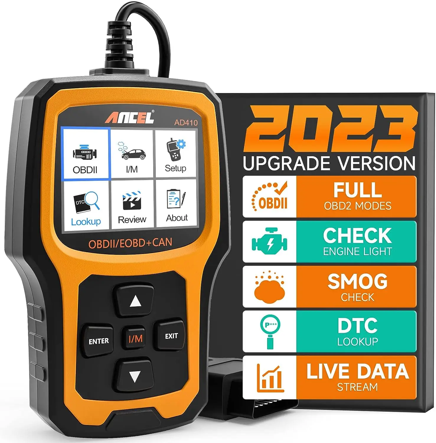 ANCEL AD410 OBD2 Automotive Scanner Code Reader Check Engine Light Scan Tool Emission Analyzer OBDII OBD 2 Car Diagnostic Tools