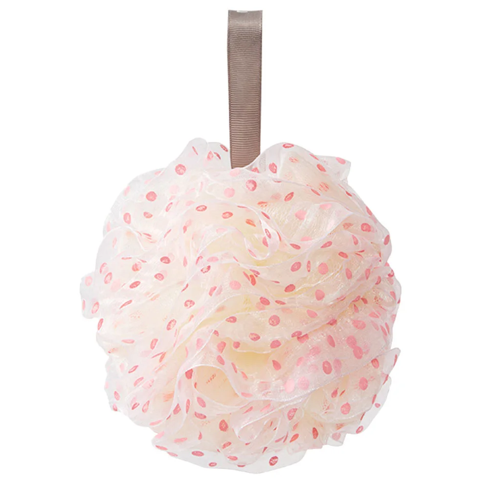 

Bath Ball Pattern Large Size Non Scatter Super Gentle Cleaning Tool For Men Women Body Cleaning Scrubber Kids Red
