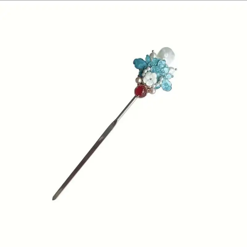 Vintage Hair Stick Luxury Cloisonne Chinese Hairpin for Cheongsam Qipao