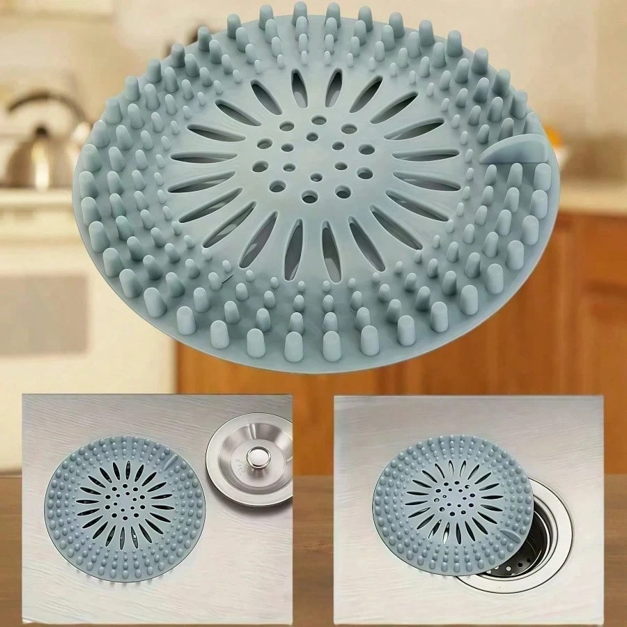 

Multifunctional Floor Drain Hair Stopper, Anti-clogging Drain Filter Cover, Practical Protector for Bathroom, Toilet, Kitchen and Sink