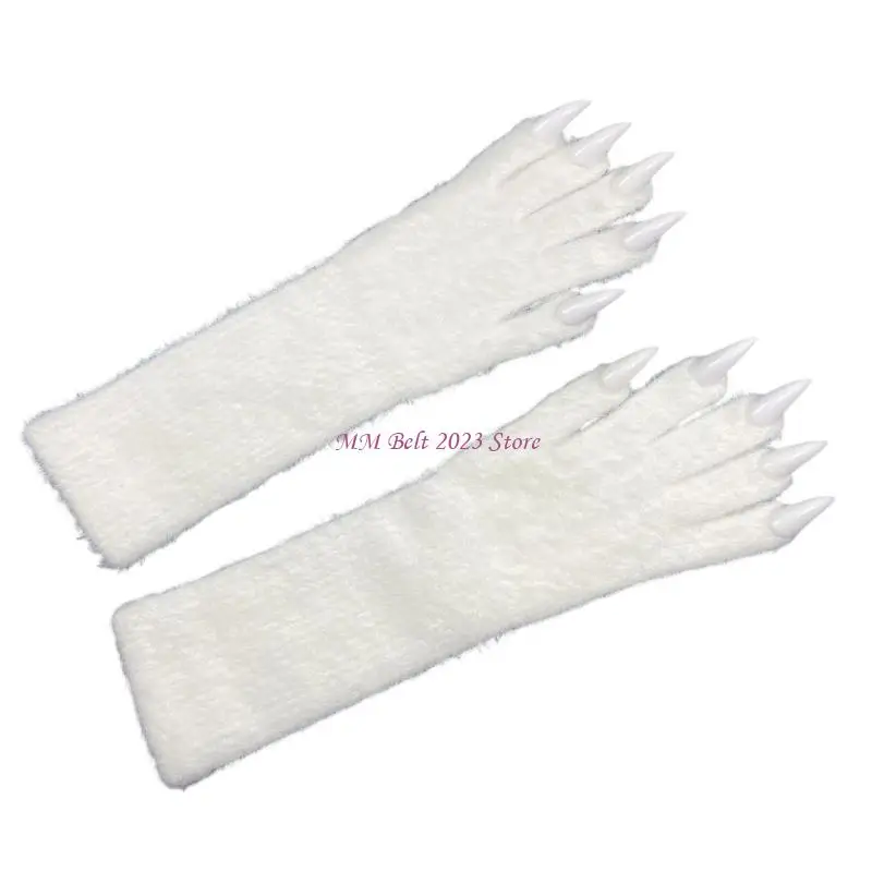 49ME Insulated Black Paws Pad Gloves With Extended Sleeve Design For Cold Weather