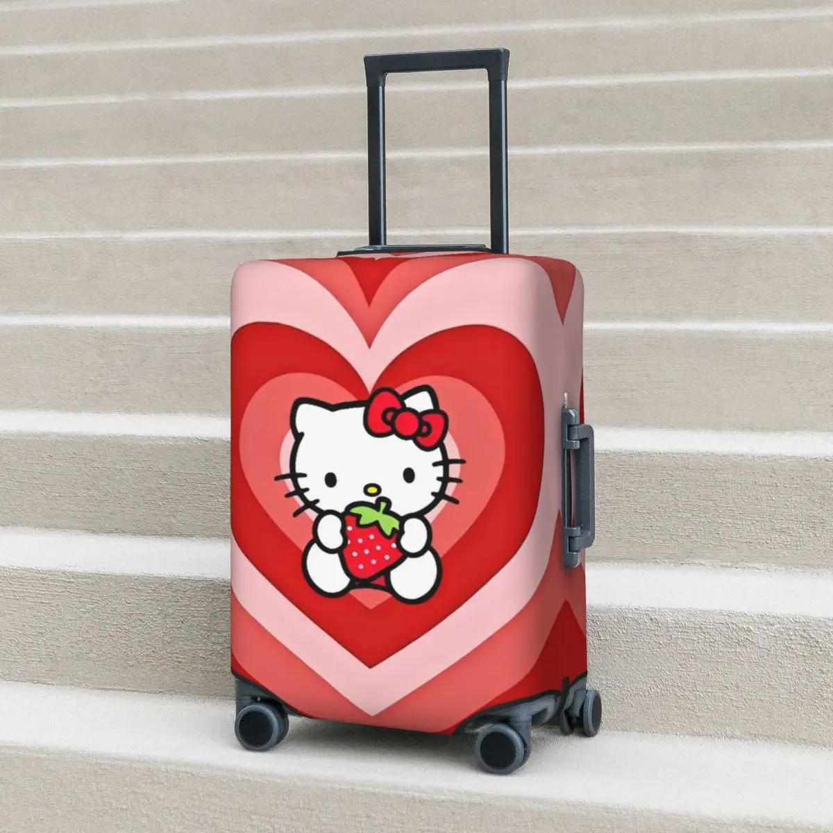 Hello Kitty Heart Suitcase Cover Holiday Practical Luggage Accesories Business Protector