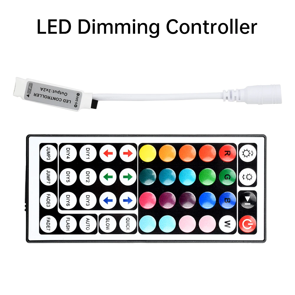 Светодиодная лента USB/DC, контроллер RGB, 44-клавишный ИК-пульт дистанционного управления, диммер, управление яркостью 5-24 В постоянного тока, регулировка яркости для RGB-ленты