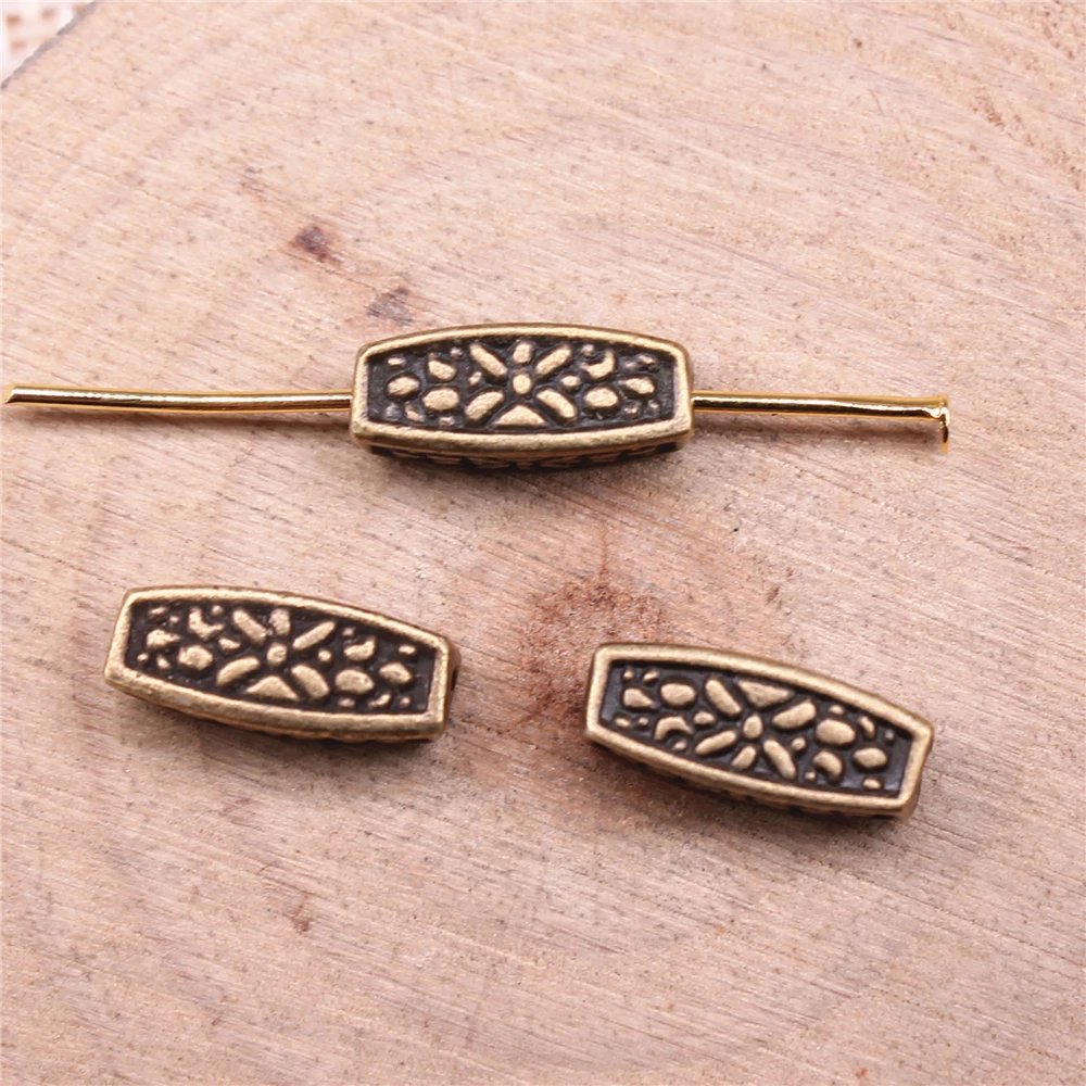 WYSIWYG 10pcs Trendy Jewelry Findings Handmade Diy Craft Long Carved Beads 3 Colors Charms 5x13mm