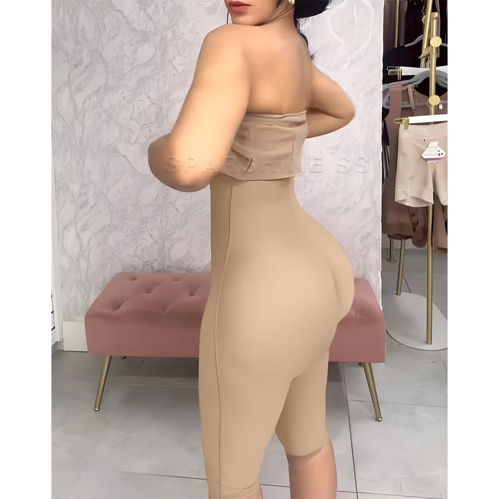 Fajas Seamless High Waisted Mid-Rise Hip Lifting Pants for Women Tummy Control Butt Enhancer Shapewear Slimming Underwear