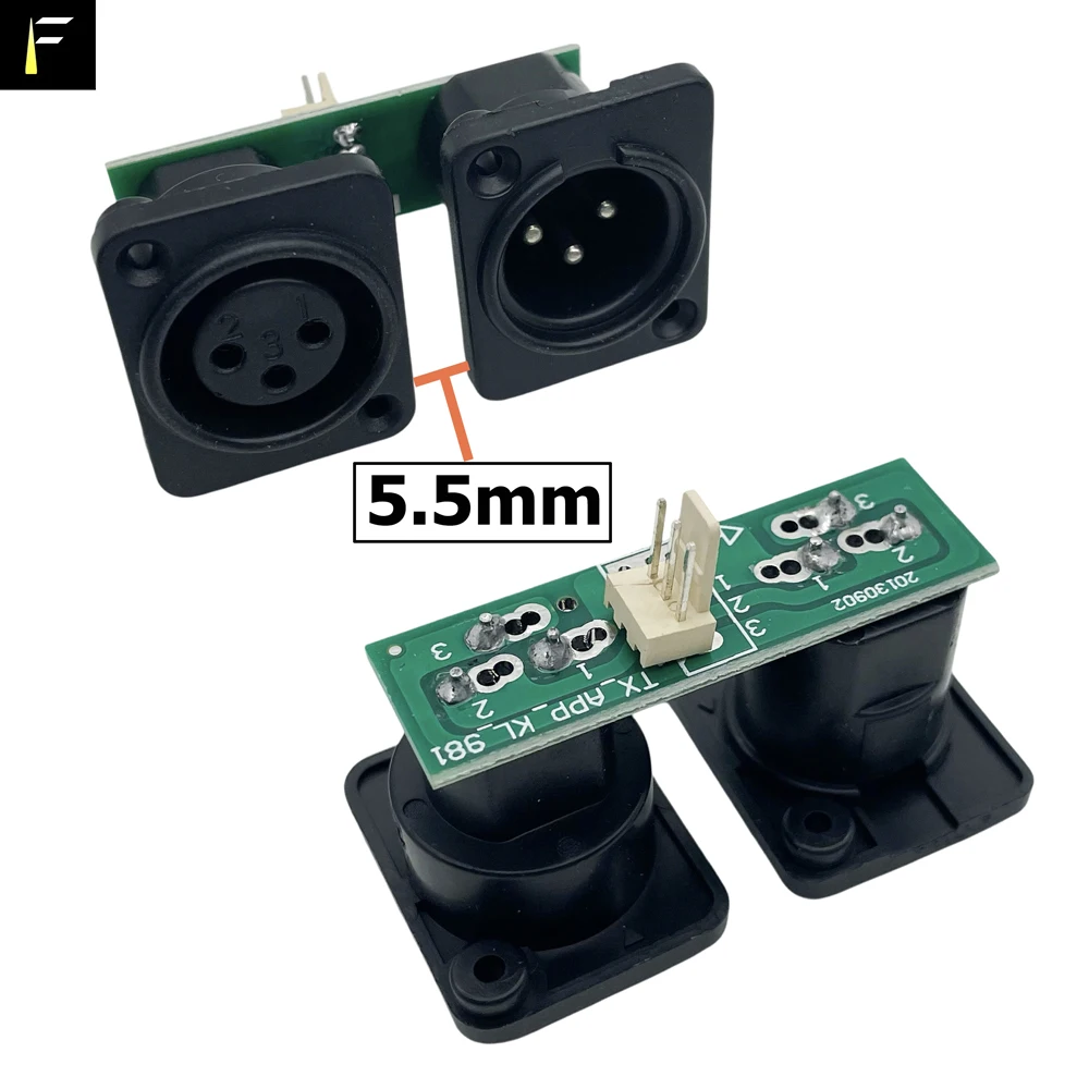 2pcs 7R/5R 200/230 DMX512 Signal Connect Board Part Little PCB 3pin XLR DMX Connector with Chip Board Repair Replacement image 3