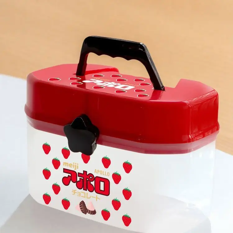 Nette Cartoon Kinder Doppel Schichten Lagerung Box Tragbare Kunststoff Spielzeug Kreide Snack Baustein Organizer Umweltfreundliche Material – Detail 2