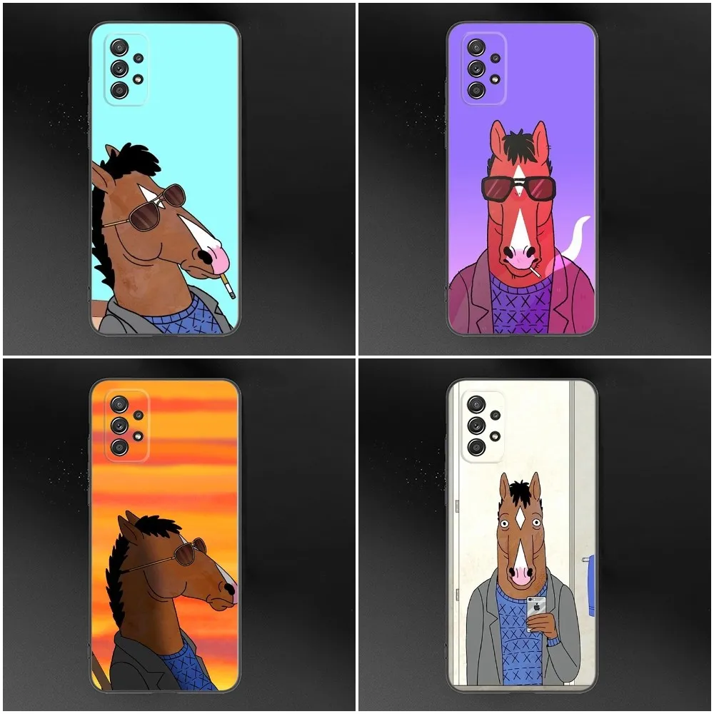 B-BoJ-Jack Horsemans  Phone Case For Samsung S24,S23,S22,S21,S20,S10,S10E,S9 Plus FE Note 20 Ultra 10,9 Plus Black Cover Shell