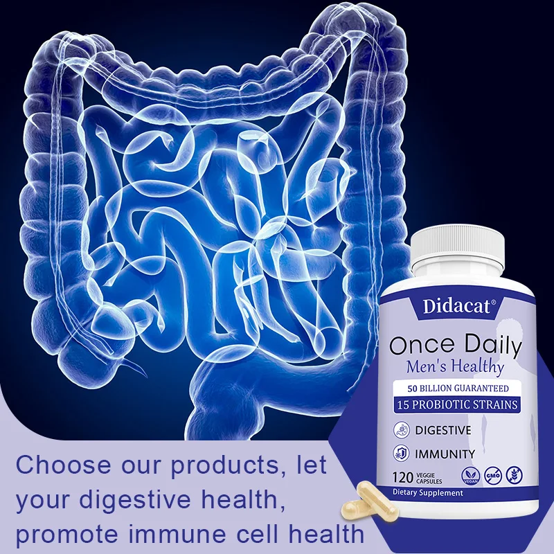 

Probiotic Supplement - Supports Digestive System, Immune Health, Balances Gut Flora, 50 Billion CFU - 120 Capsules
