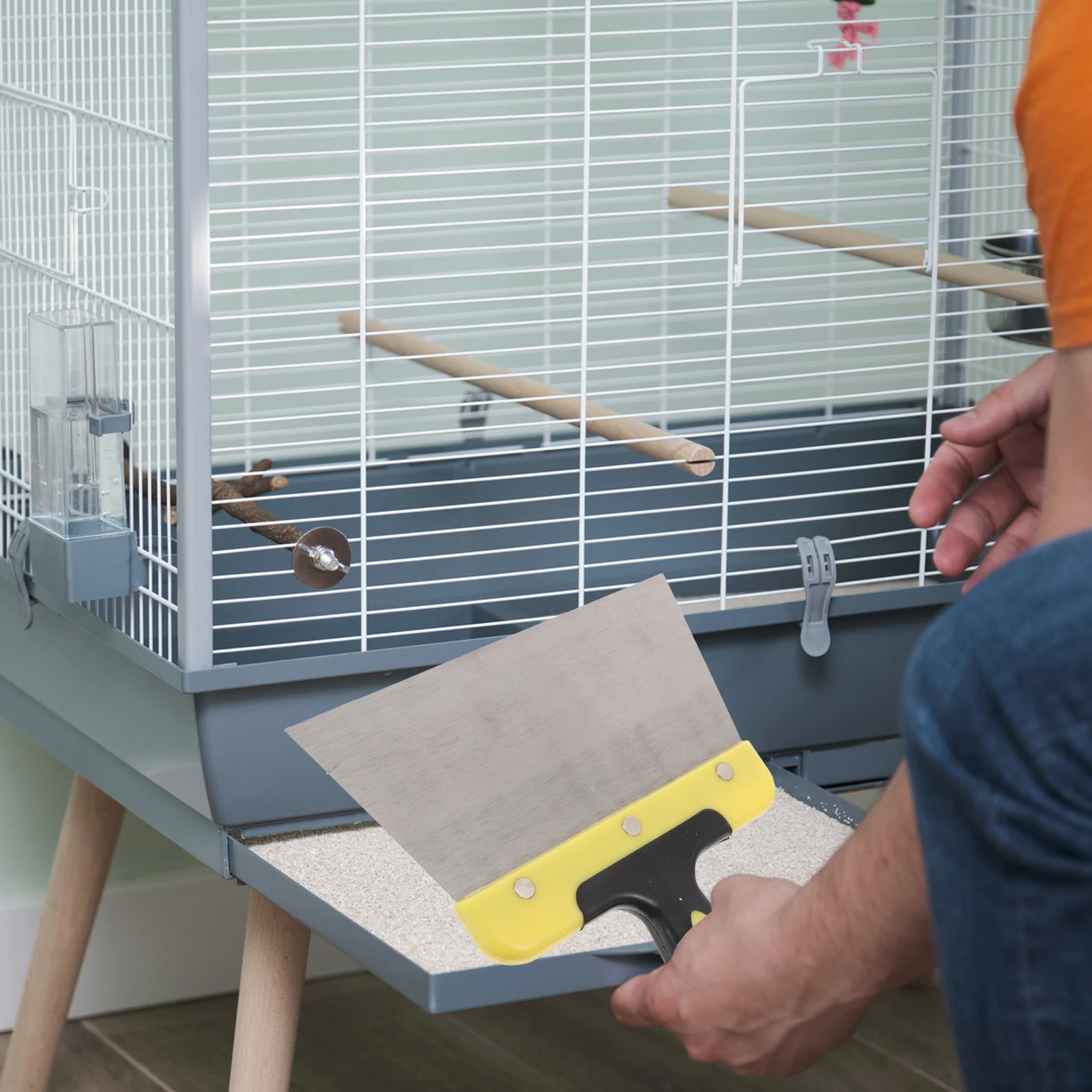 

2 pcs Stainless Steel Poop Remover Ergonomic Handle Bird Droppings Scraper For Parks Balconies Public Spaces Pigeon