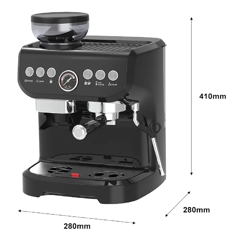 ماكينة صنع القهوة الإيطالية مونيكافي ماكينة صنع قهوة اسبريسو مطحنة قهوة كهربائية شبه أوتوماتيكية 3 في 1 وظيفة حبوب البن إلى الكوب #3