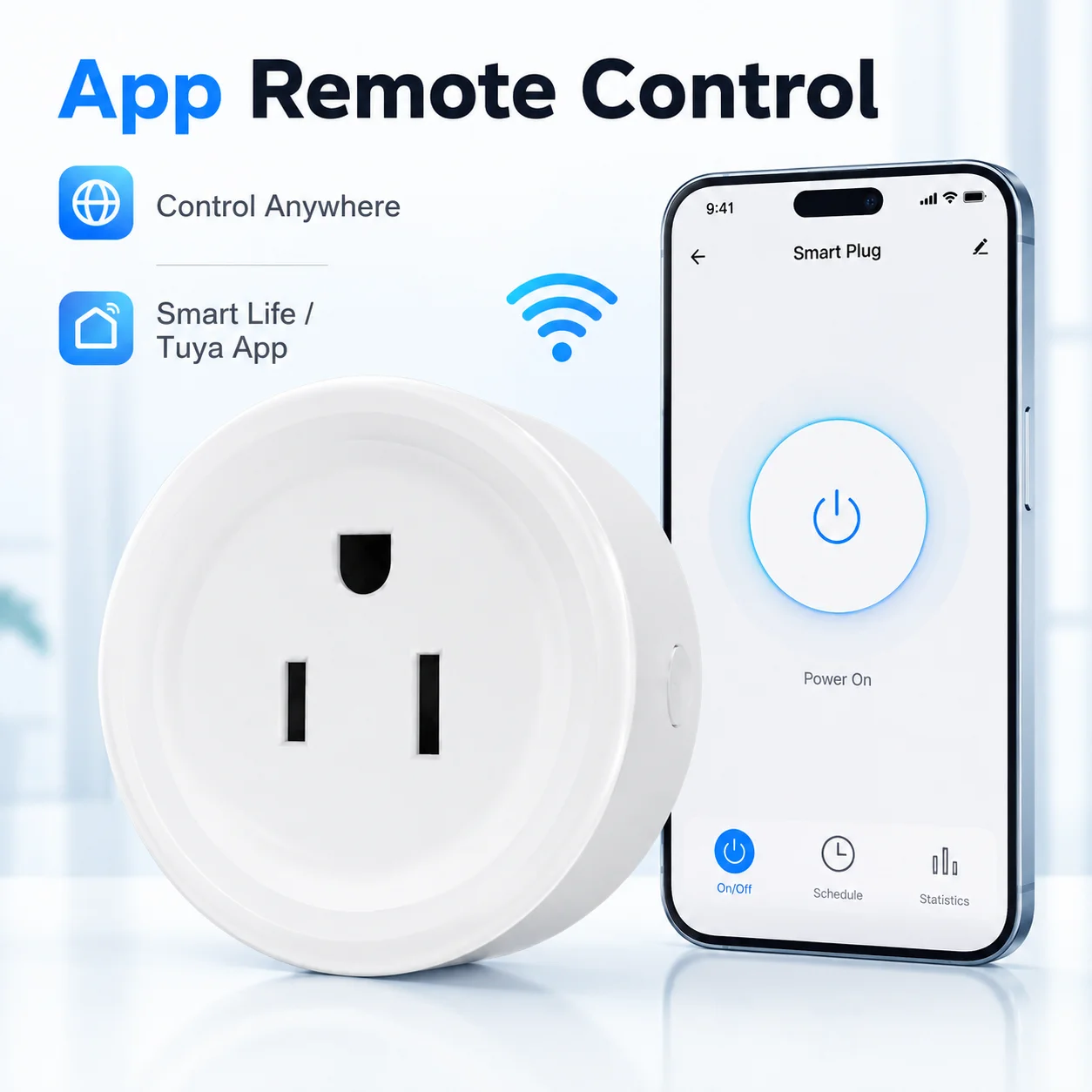 Tuya WiFi Smart Plug 20A Energy Monitor US Socket, Smart Life App Remote Control, Timer, Alexa Google Home