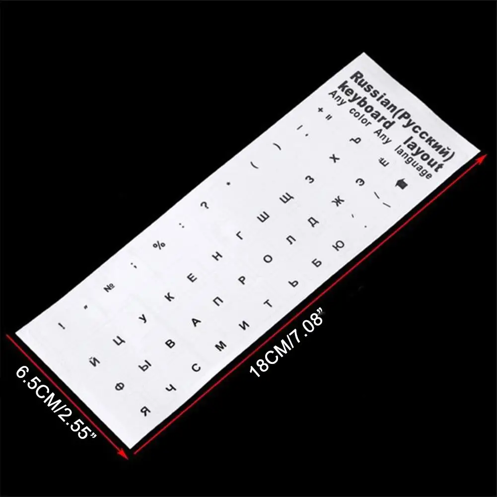 Toetsenbord Sticker Lay-Out Voor Notebook Keyboard Key Clear Russische Sticker Filmtaal Letter Toetsenbord Bescherming Cover