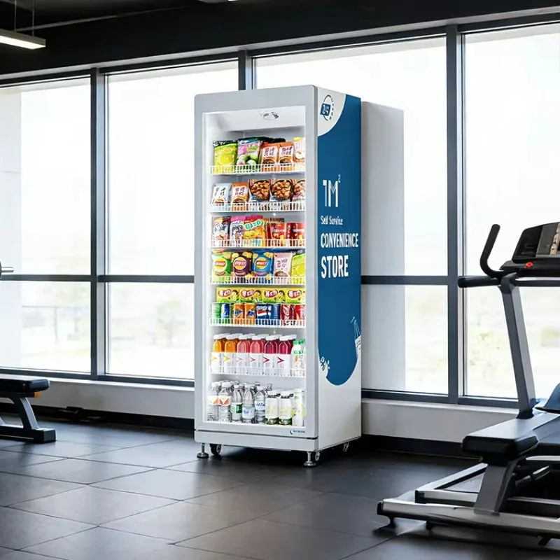 FOODLINE Customized Smart Combo Vending Machine Double Camera Check SDK Auto Clean Remote Monitoring Subway School