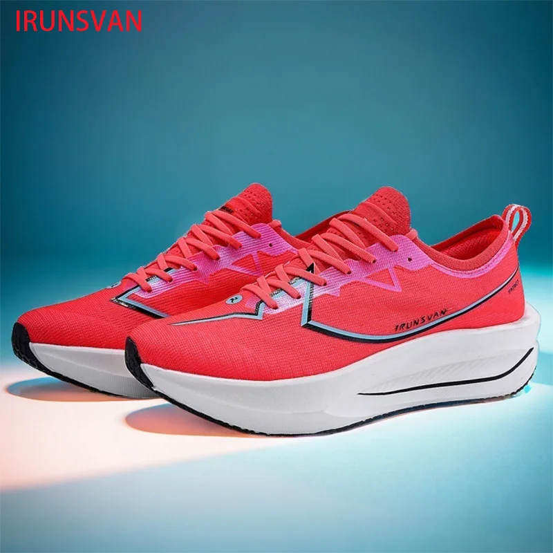 

IRUNSVAN Men's Carbon Plate Marathon Racing Wear resistant Running Shoes Breathable Anti slip Lightweight Women's Sports Shoes
