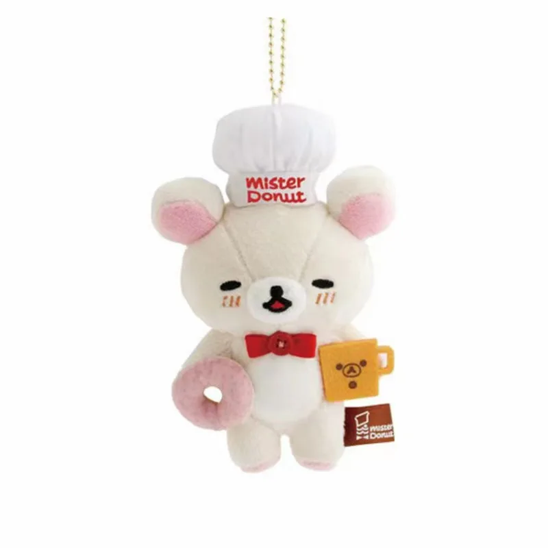Rilakkuma Chef Donut Series Plush Toys Korilakkuma Plushie Kiiroitori Bag Pendant Chairoikoguma Accessories For Birthday Gift
