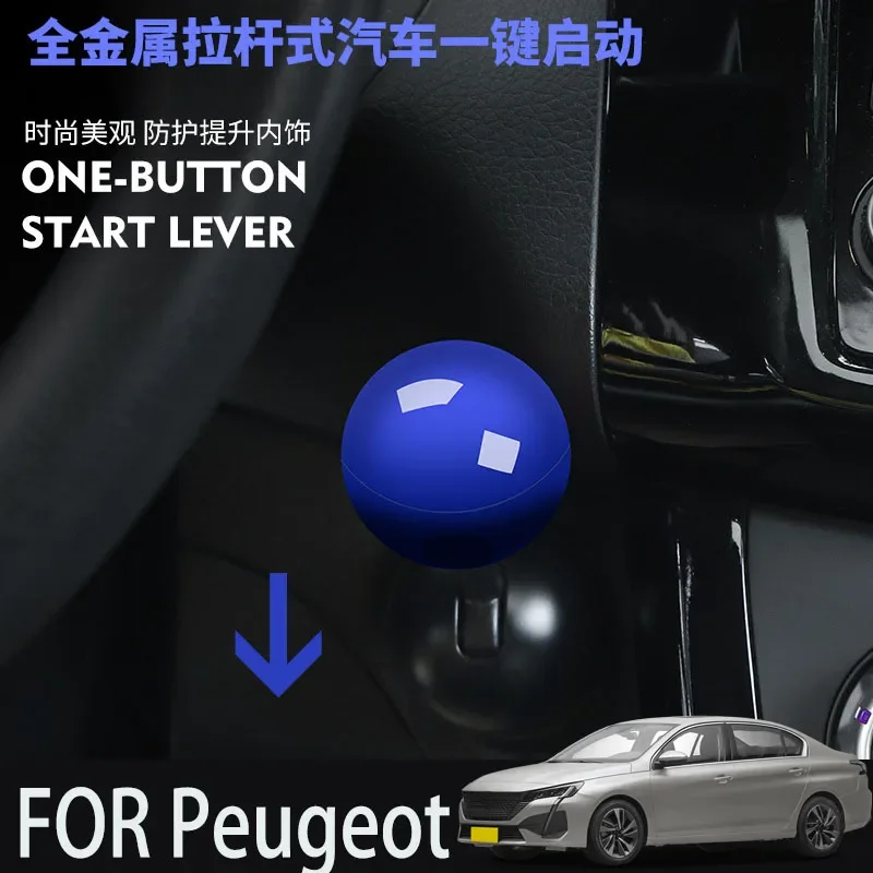 

FOR Peugeo car BUTTON START Modification of pull rod decorative ball All metal ball tie rod Circular decorative cover