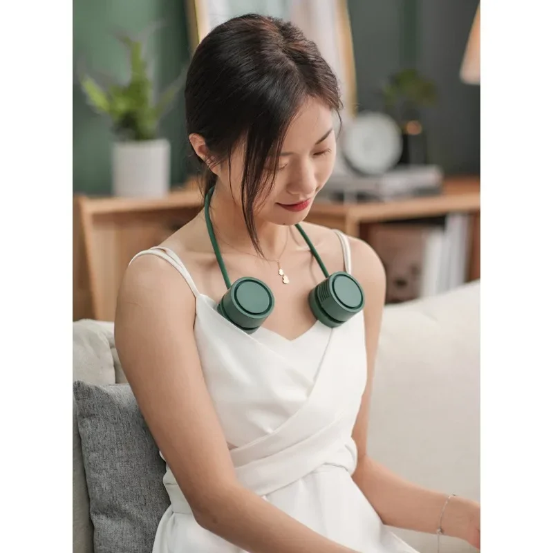 

Hanging Neck Fan Portable USB Rechargeable Silent Fans Wearable Bladeless Outdoor Sports Office Mini Air Cooler
