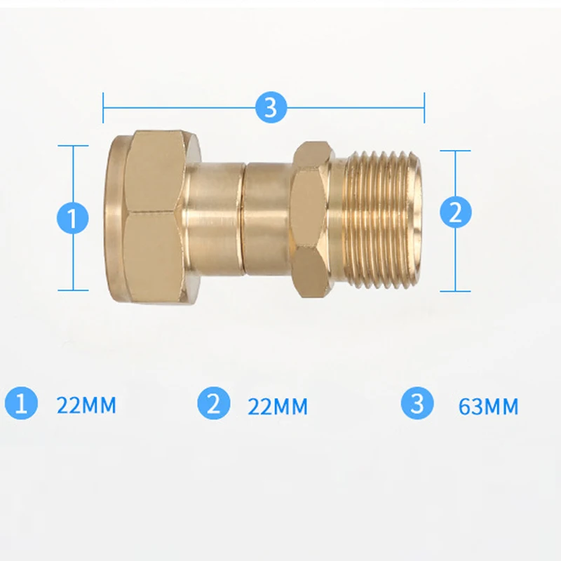 M22-14 or M22-15 High Pressure Car Wash Water Gun Pipe Between Pure Copper Anti-wound Joint