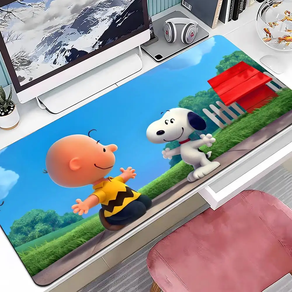 

Коврик для мыши C-peanuts-ES Movie, несколько размеров, большие квадратные коврики для компьютера, офиса, игрового стола, резиновые противоскользящие коврики для мыши