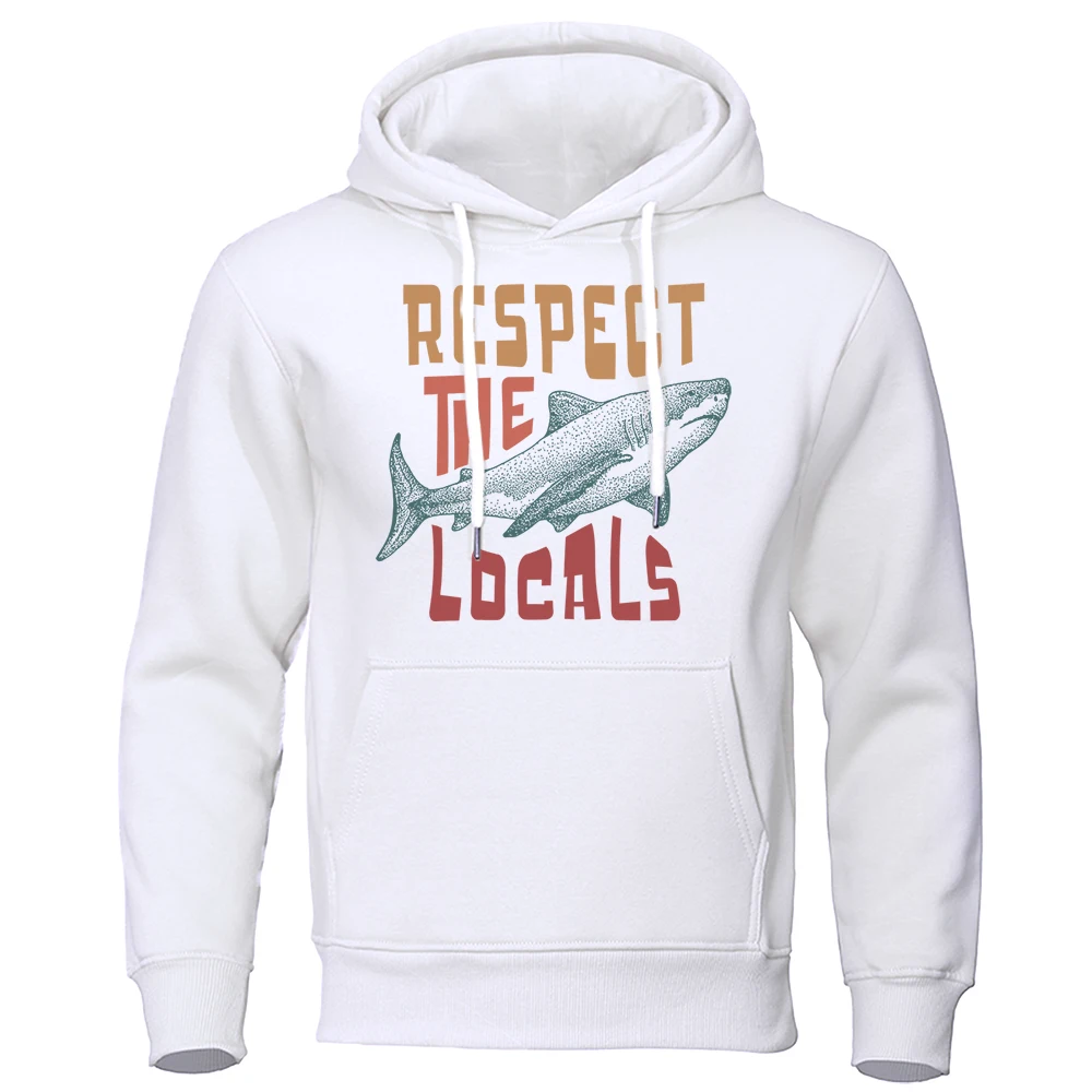 Respect The Locals Print Hoodies Men Women Pocket Autumn Clothes Crewneck Loose Streetwear Fleece Warm Autumn Couple Hoodies