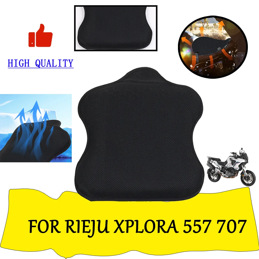 

Motorcycle Accessories Comfortable Gel Seat Cushion Cover Pressure Relief Seat Pad Anti-slip For Rieju Xplora 557 707 2025 2026