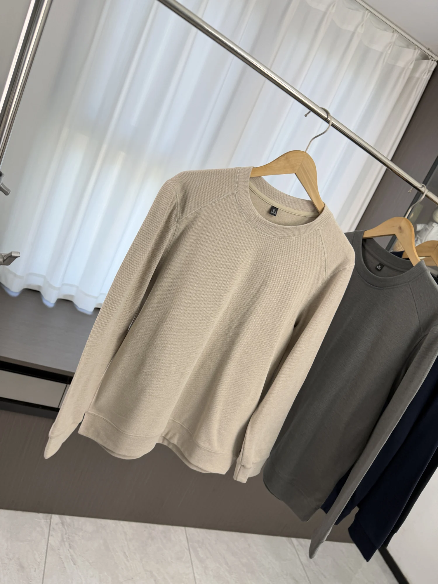 Low-profile Simple! Elastic Comfortable! Men's Autumn Winter  Color round Neck Sporty Casual Hoodie Long Sleeve Sweatshirt