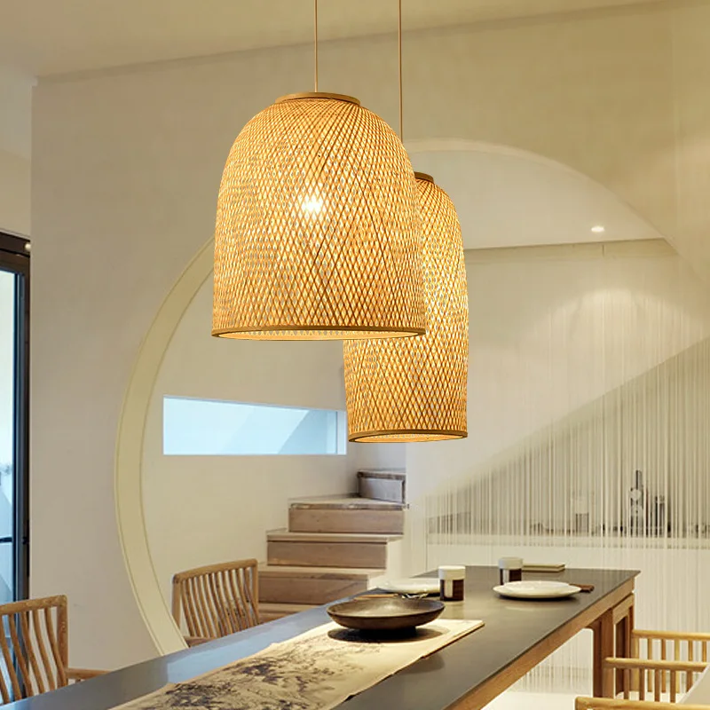 Lámpara de bambú Rottan, venta - Home Decor Lighting Wholesale reseña y precio