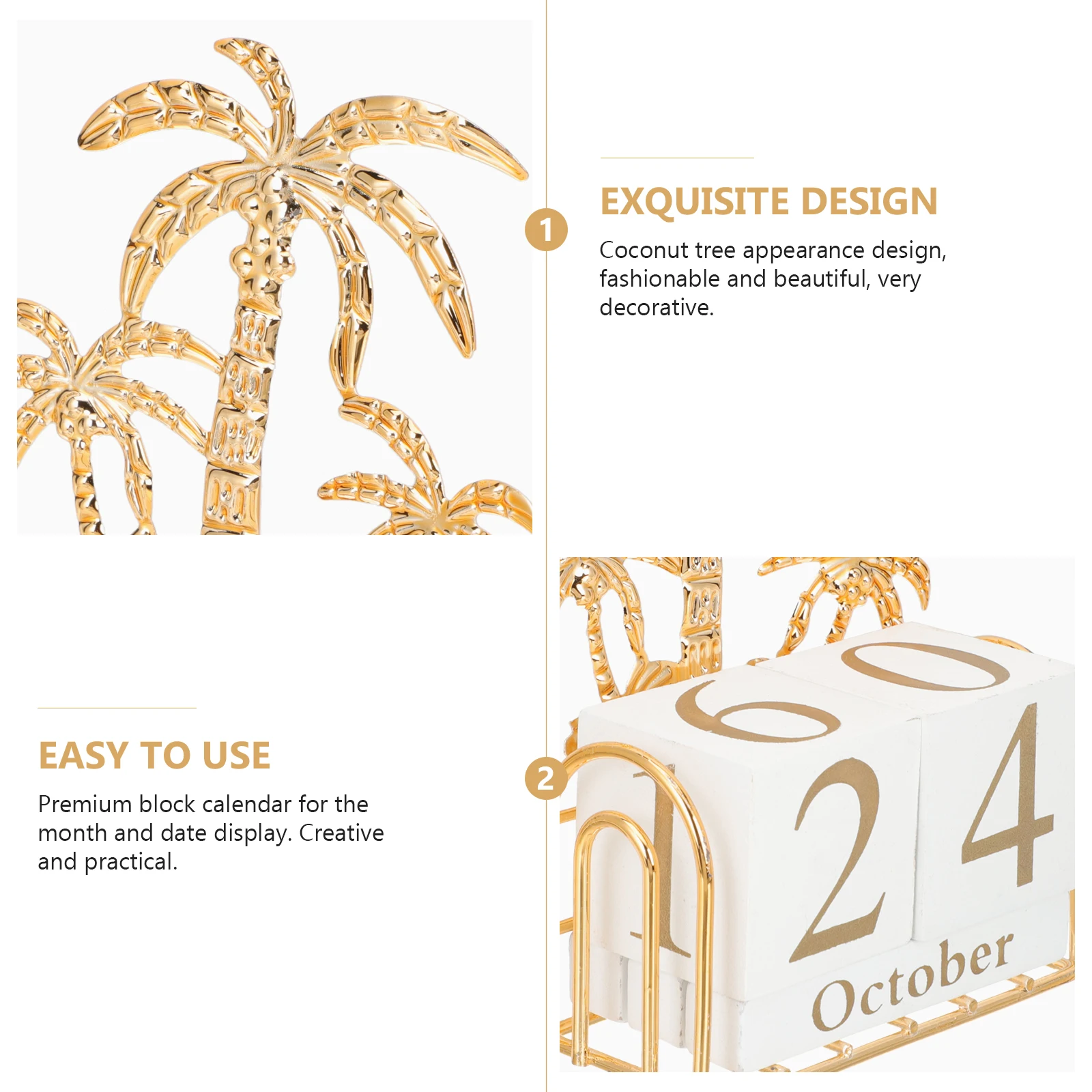 Wooden Desktop Creative Perpetual Block Digital Turtle Leaf Calendar Square Home Decoration Turtle Leaf Notebook