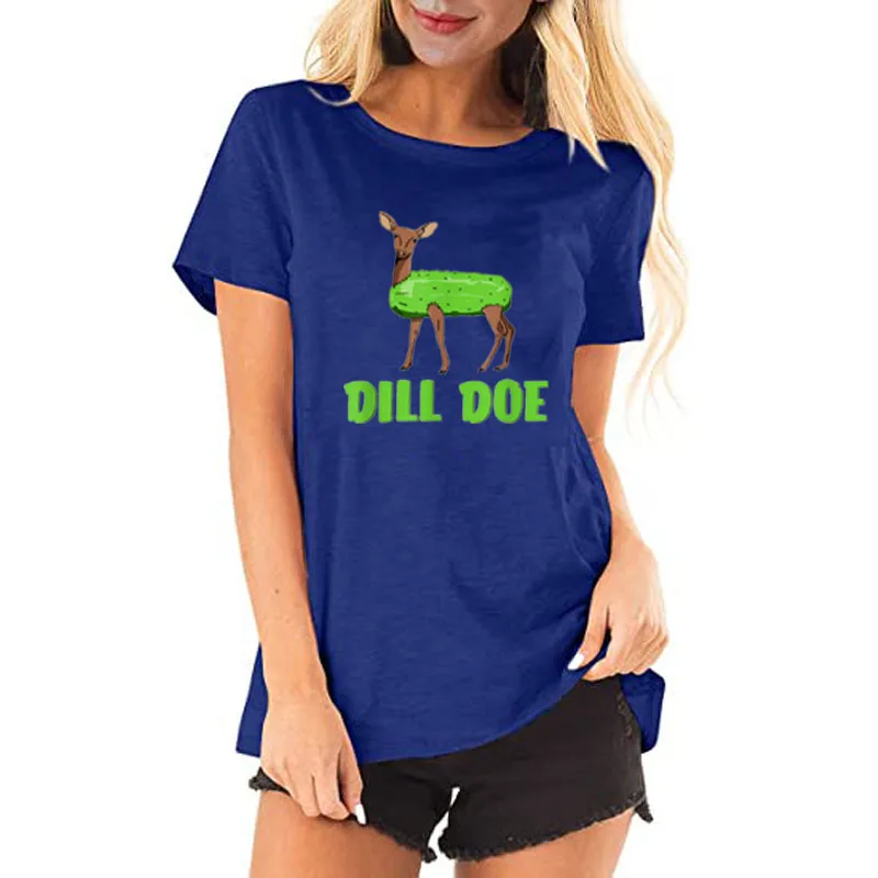 Dill Doe Divertente Umorismo per Adulti Divertente Natura Cervo Redneck T-Shirt Carino Umoristico Cacciatore per Adulti Novità Regalo Y2k Operaio della Costruzione Top