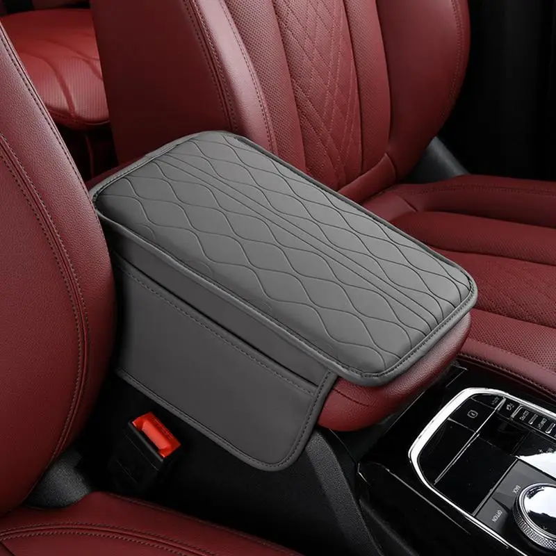 

PU Leather Arm Rest Cushion Center Console PU Leather Cover Anti-Scratch Anti-Slip Armrest Box Cover Pad For Cars