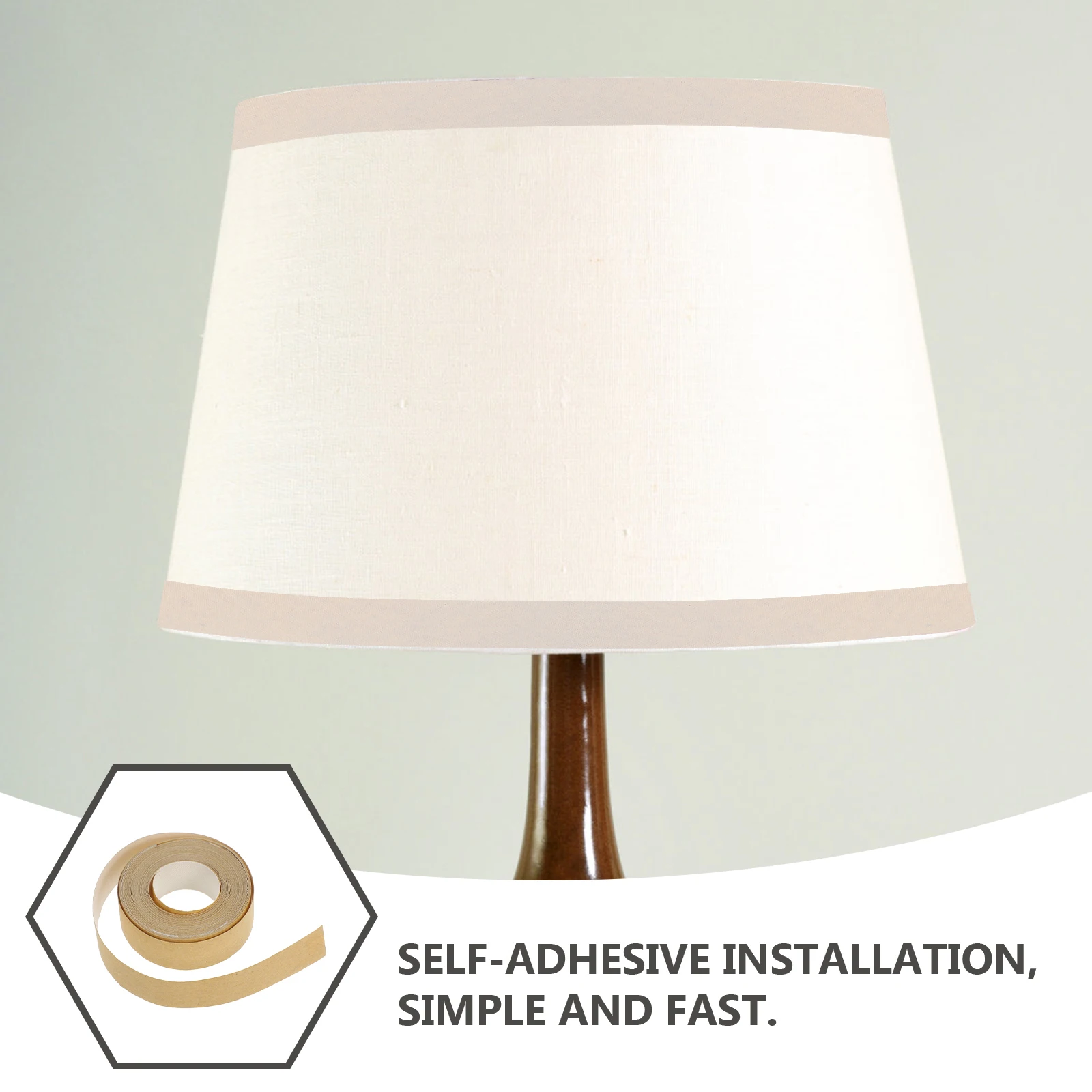 

1 Roll 10M Edge Banding Cloth Self-Adhesive Fabric Wrapping Strips Replacement For Table Lamps Cloth Lampshade Cover Diy