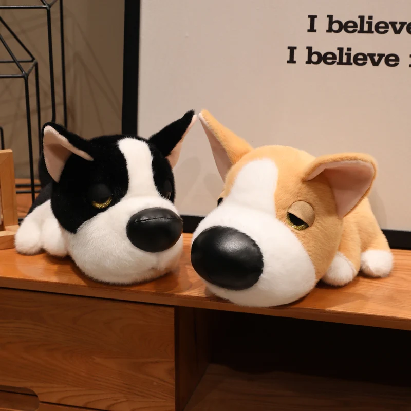 Big-Head Dog Plush Doll 30cm Kawaii Sleepy‑Eyed Puppy Stuffed Toy Soft Dog Plush Figure Cute Home Sofa Decor Birthday Gift