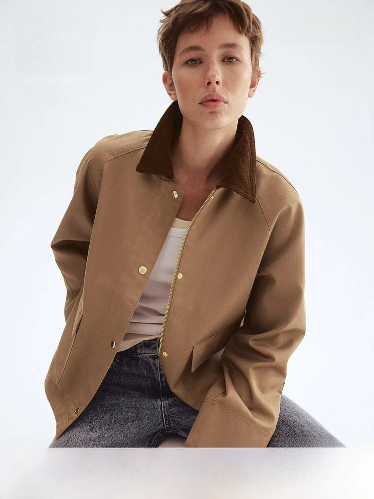 

Женская тонкая рабочая одежда H&M ort Jaet, осень 2022, новинка Barn Sle Lazy Sle, верхняя одежда Jaet, длинная све