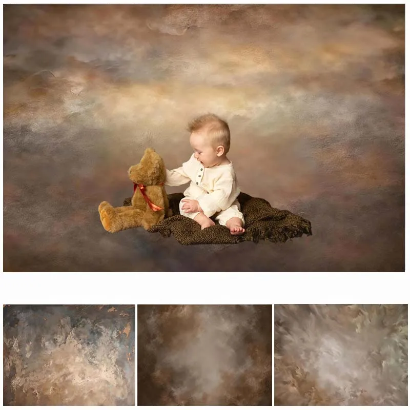 

LS Brown Abstract Texture Newborn Portrait Backgrounds for Photography Studio Birthday Wedding Birdal Shower Photoshoot Backdrop