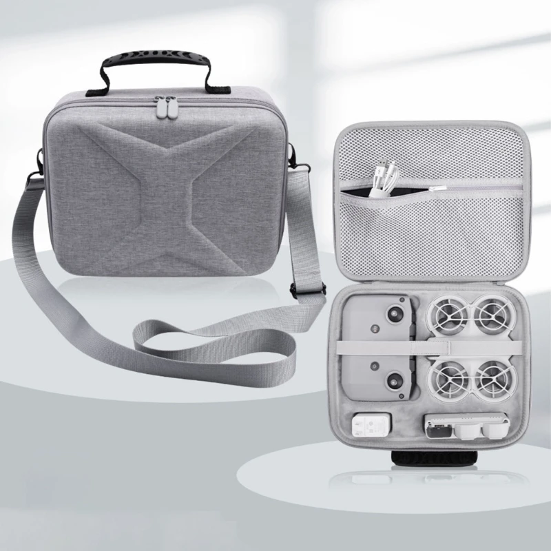 Travel Carrying Case Container Box for DJI Quadcopter Portable Storage Bag Organiser with Multiple Compartment Gray